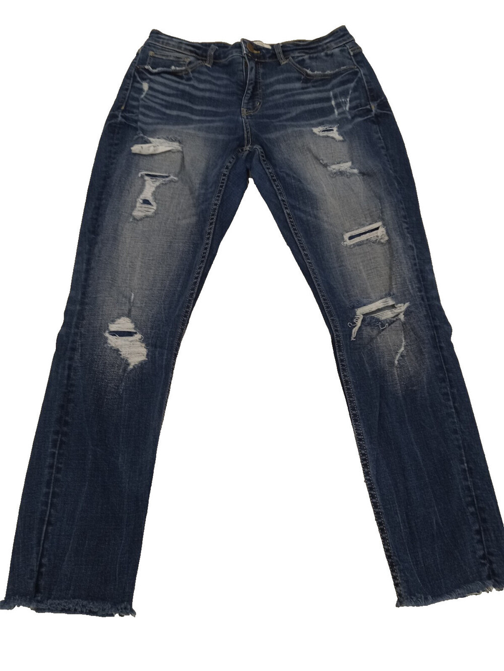 BKE Gabby Curvy Jeans Womens Size 28 High Rise Ankle Skinny Distressed Denim GUC